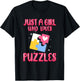a Girl Who Loves Jigsaw Puzzle Puzzleologist T-Shirt - T-Shirt | Black