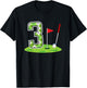 Kids 3rd Birthday Party Golf Boy Three Year Old Golf Player T-Shirt - T-Shirt | Black