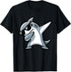 Cool Dabbing Shark Boys Kids Beaches Summer Vacation Party T-Shirt - T-Shirt | Black