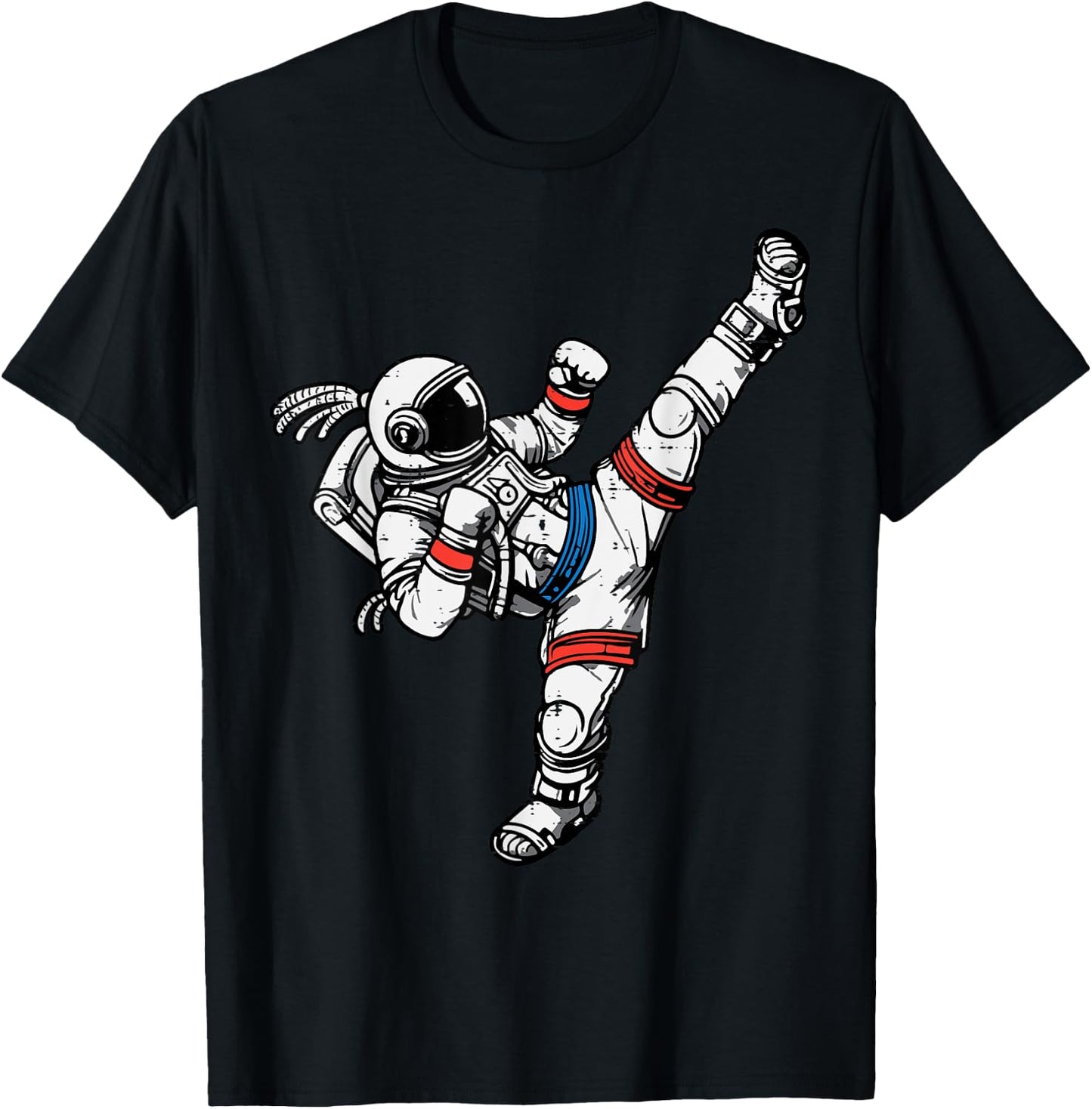 Astronaut Muay Thai Fighter Space Martial Arts Men Women Kid T-Shirt - T-Shirt | Black