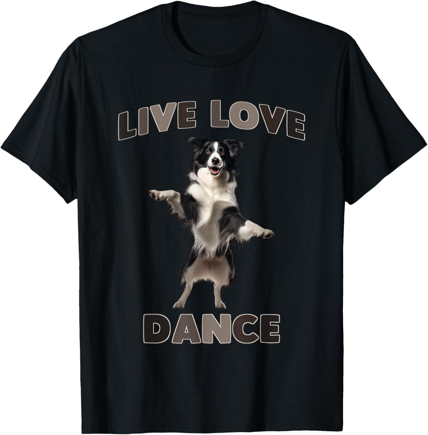 Live Love Dance Border Collie Joyful Moves T-Shirt - T-Shirt | Black