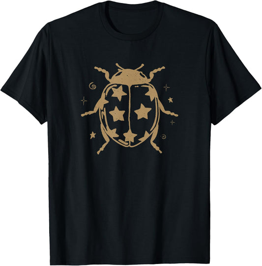 Vintage Grunge 2000s Ladybug Alt 90s Teen Y2k Whimsy Twee T-Shirt - T-Shirt | Black