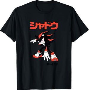 Sonic The Hedgehog, Shadow The Hedgehog - Shadow (Japanese) T-Shirt - T-Shirt | Black