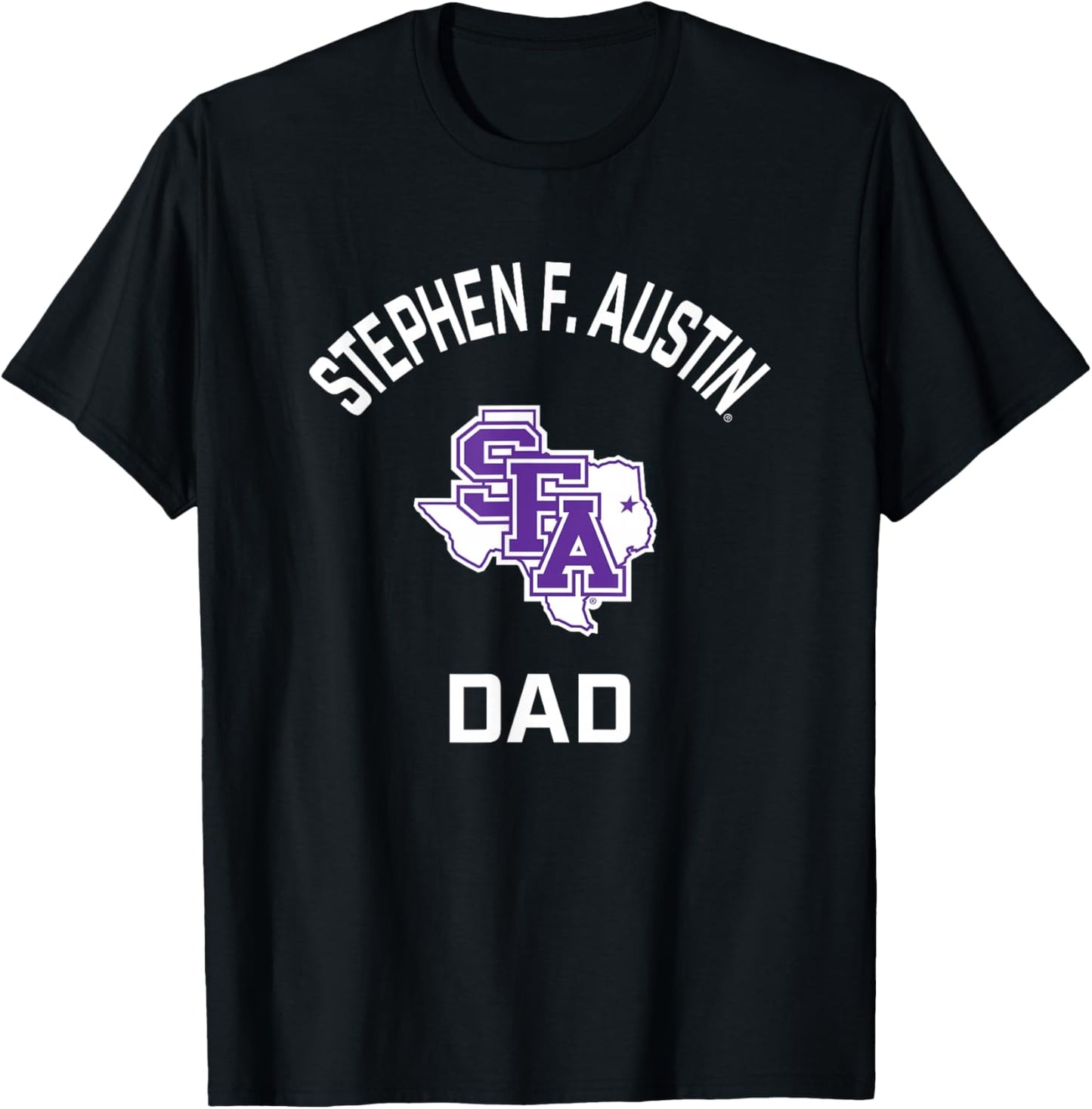 Stephen F. Austin State Lumberjacks Arched Dad T-Shirt - T-Shirt | Black