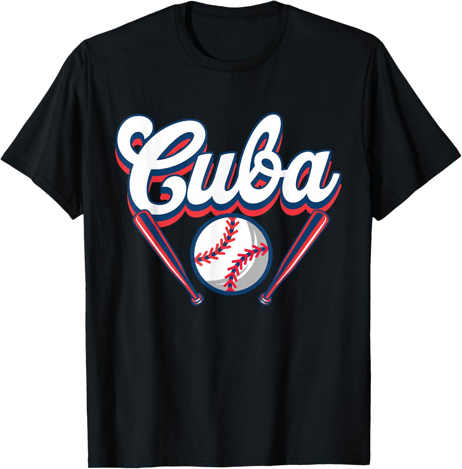 Cuba Baseball Player Cuban Baseball Fans T-Shirt - T-Shirt | Black