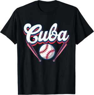 Cuba Baseball Player Cuban Baseball Fans T-Shirt - T-Shirt | Black