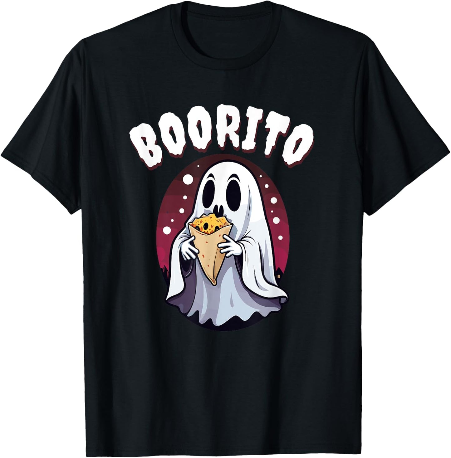 Boo-Rito Funny Mexican Taco Burrito Ghost Halloween Costume T-Shirt - T-Shirt | Black