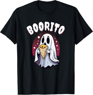 Boo-Rito Funny Mexican Taco Burrito Ghost Halloween Costume T-Shirt - T-Shirt | Black
