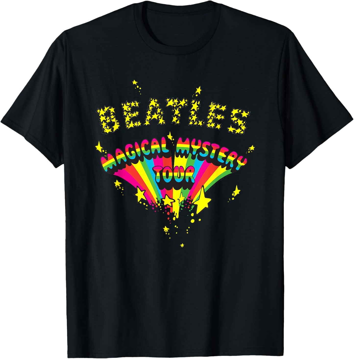 The Beatles Magic Mystery Tour Rainbow T-Shirt - T-Shirt | Black