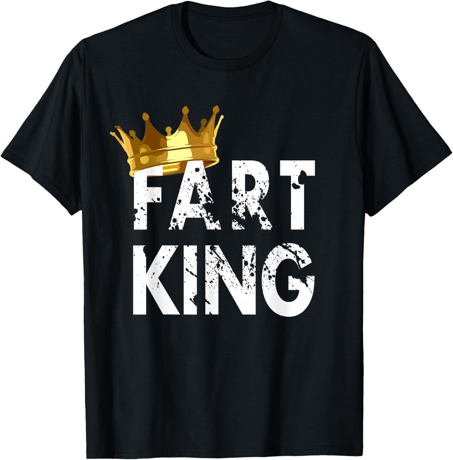 Fart King Flatulence Crown Furts T-Shirt - T-Shirt | Black
