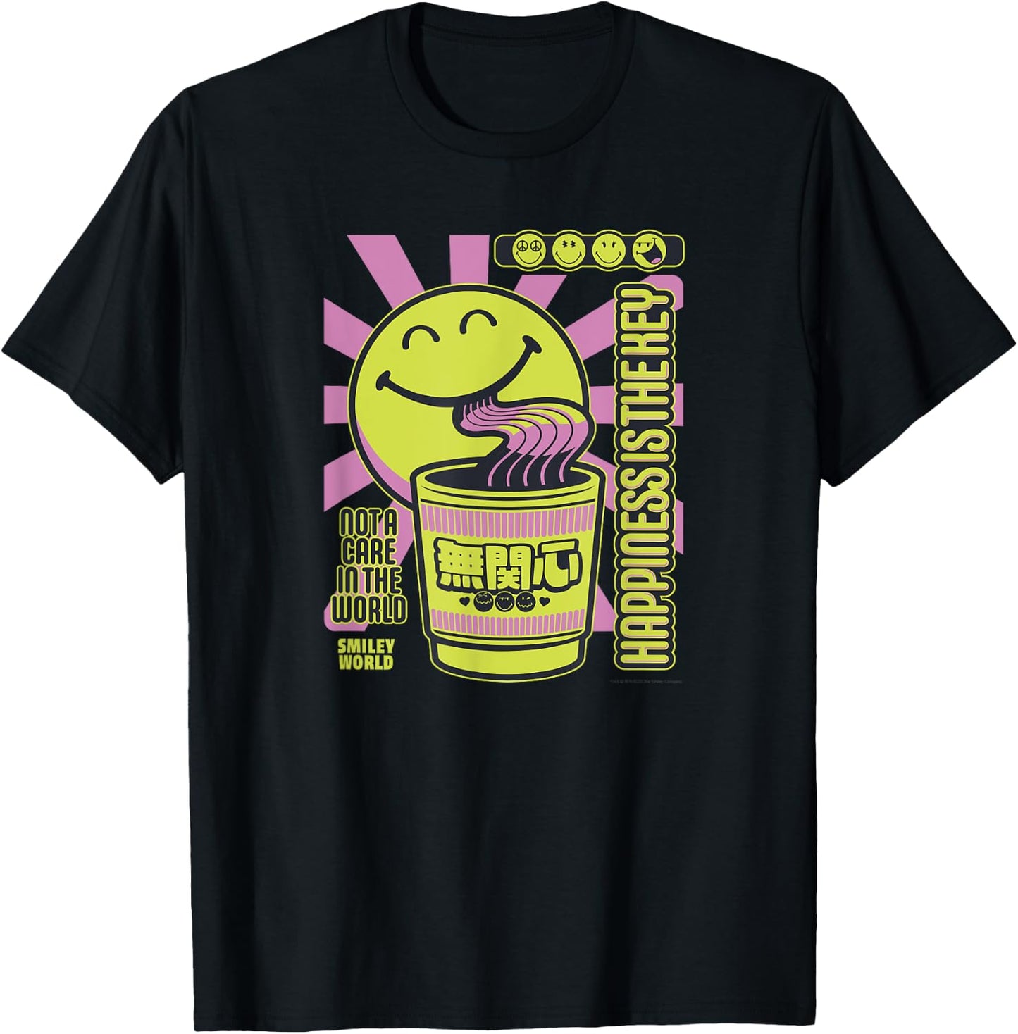 Japan Happy Smile T-Shirt - T-Shirt | Black