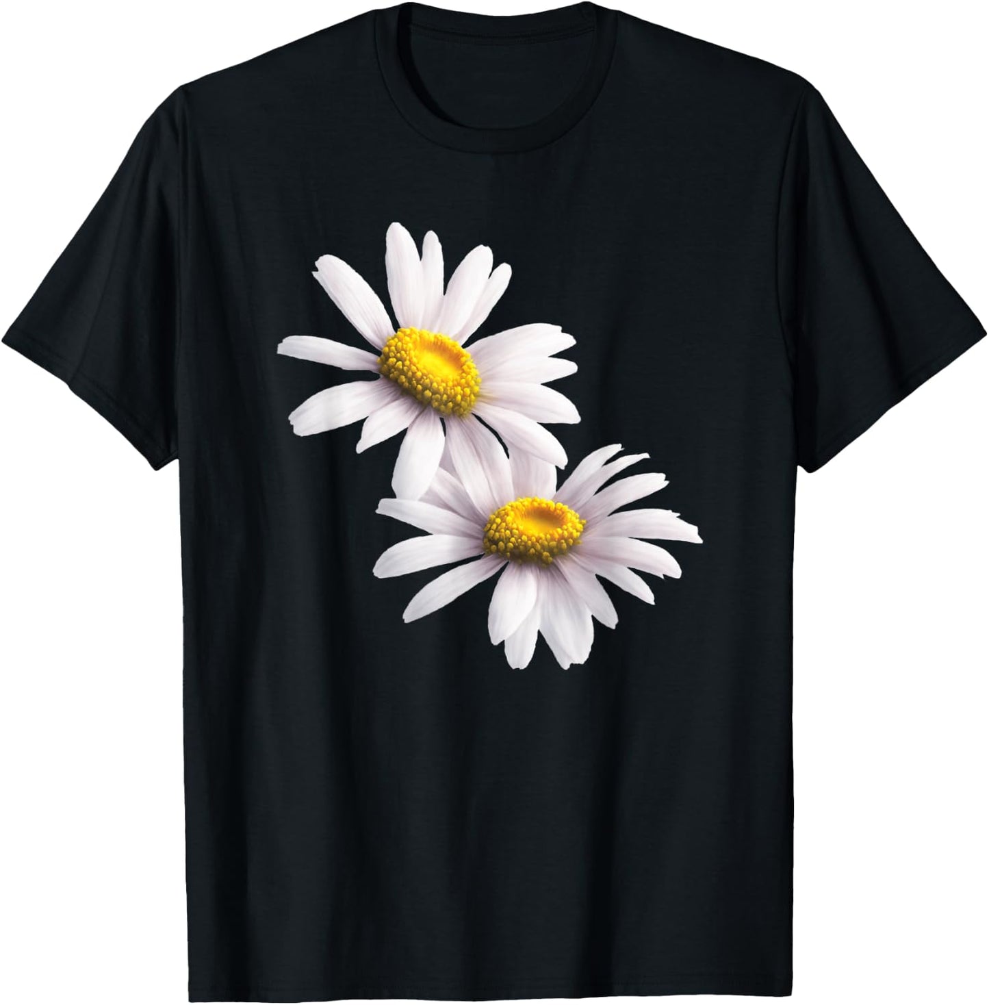 Nice white Daisies Flower Cute Daisies Flower Daisies Lovers T-Shirt - T-Shirt | Black