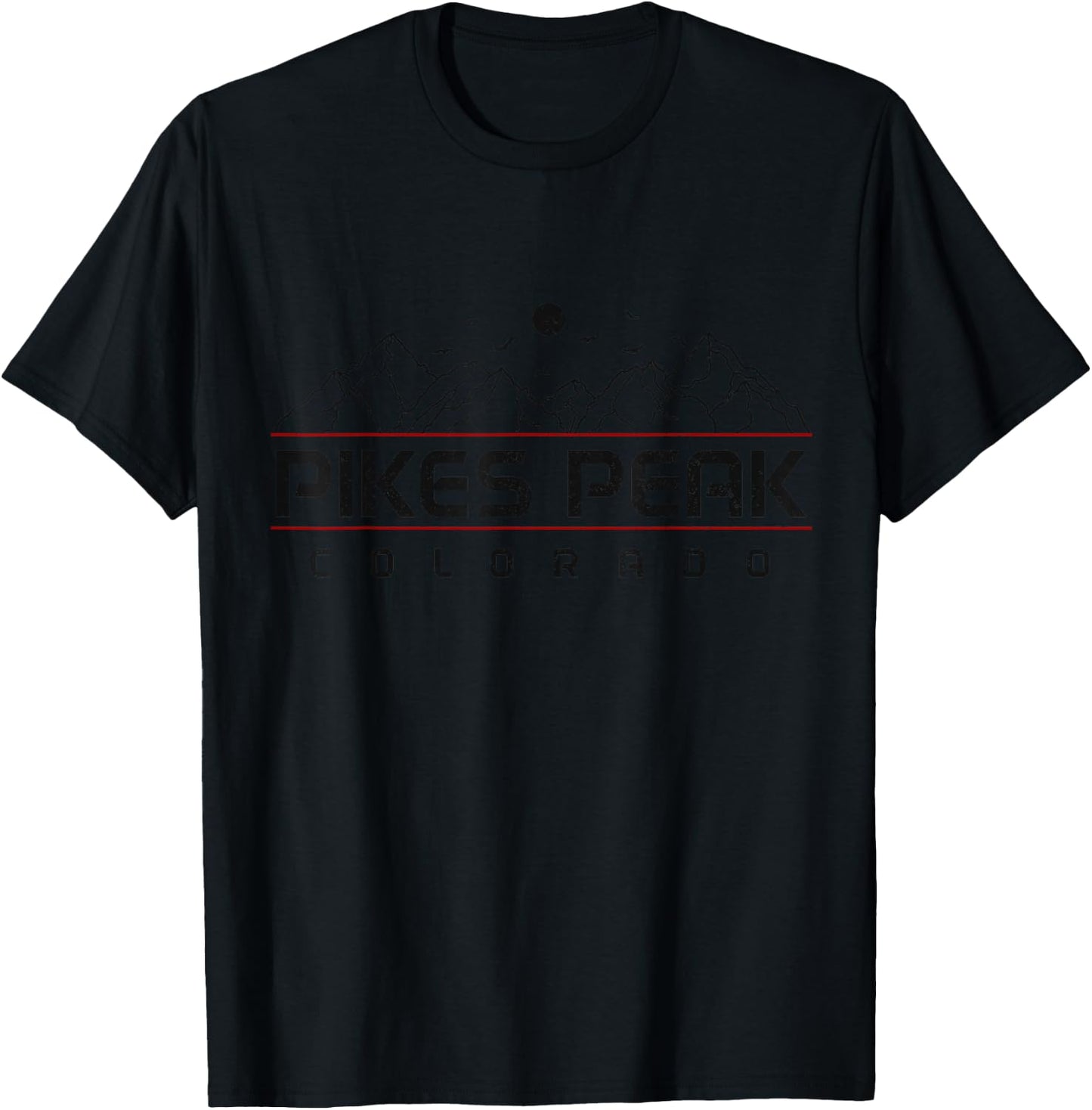 Pikes Peak Colorado Rocky Mountains Climbing Souvenirs T-Shirt - T-Shirt | Black