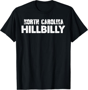 Hillbilly North Carolina Appalachian American Mountains T-Shirt - T-Shirt | Black