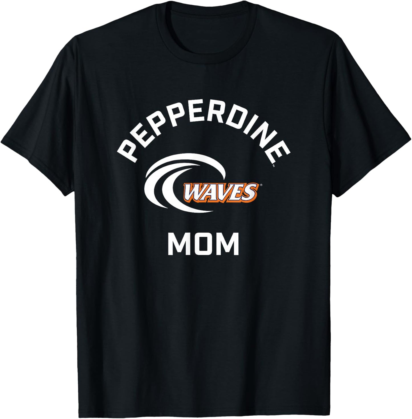 Pepperdine University Waves Arched Mom T-Shirt - T-Shirt | Black