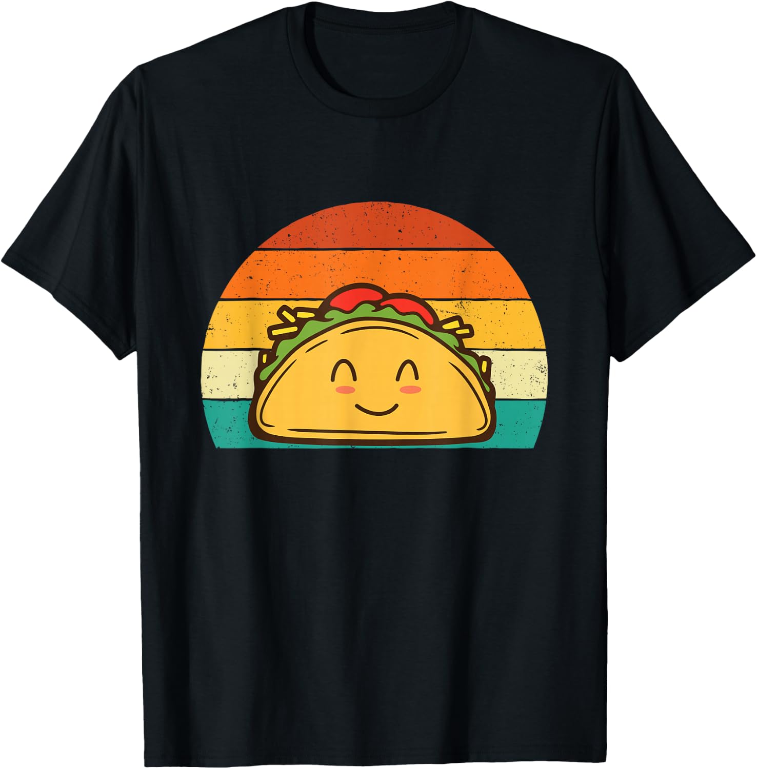 Taco Lover Shirts - Retro Taco Lover -Adults Black Cotton, Polyester - Small - Short Sleeve - - Taco Tuesday T-Shirt - T-Shirt | Black