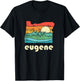 Retro Vintage Eugene Oregon Throwback Gift T-Shirt - T-Shirt | Black