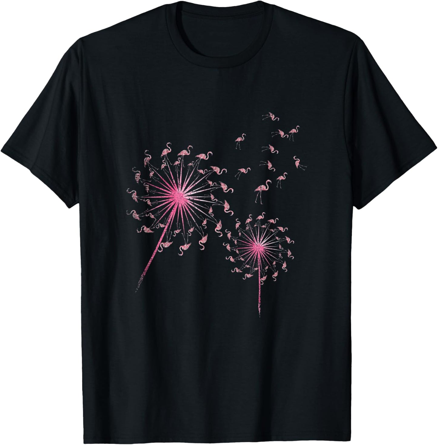 Dandelion Flamingo T-Shirt - T-Shirt | Black