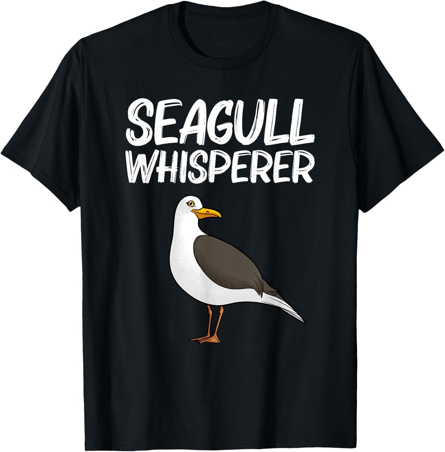 Cool Seagull Art Women Birdwatcher Beach Gulls Bird T-Shirt - T-Shirt | Black