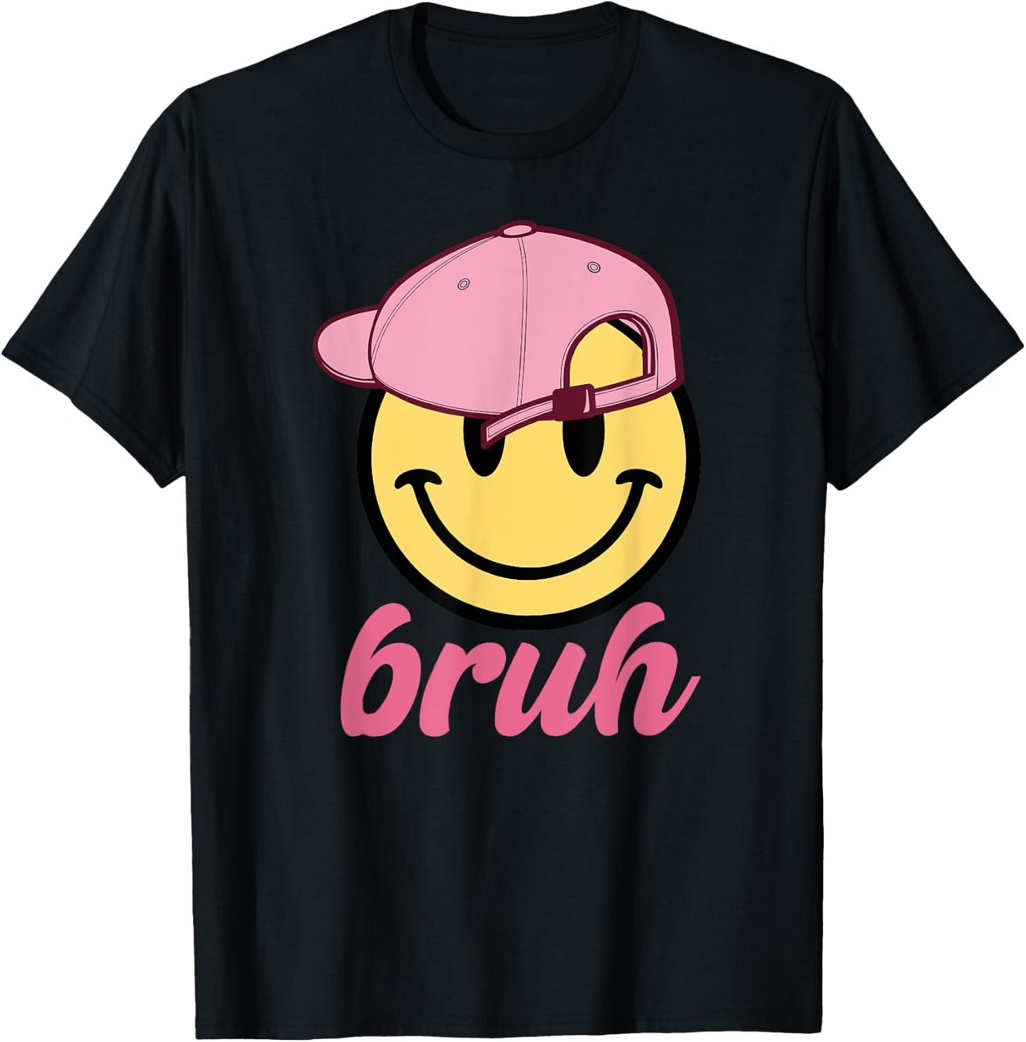 Cute Bruh For Girls Women Kids Youth 70s Funny Saying Quote T-Shirt - T-Shirt | Black