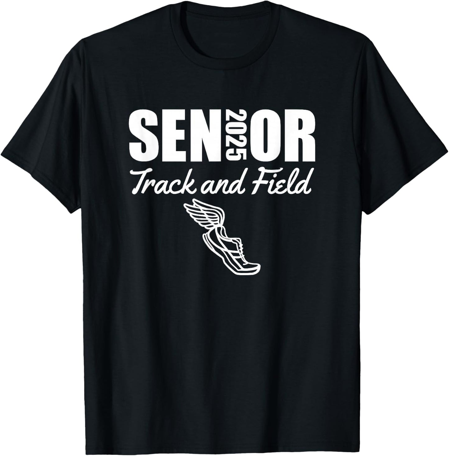 2025 Senior Track and Field Class of 2025 Run Jump Throw T-Shirt - T-Shirt | Black
