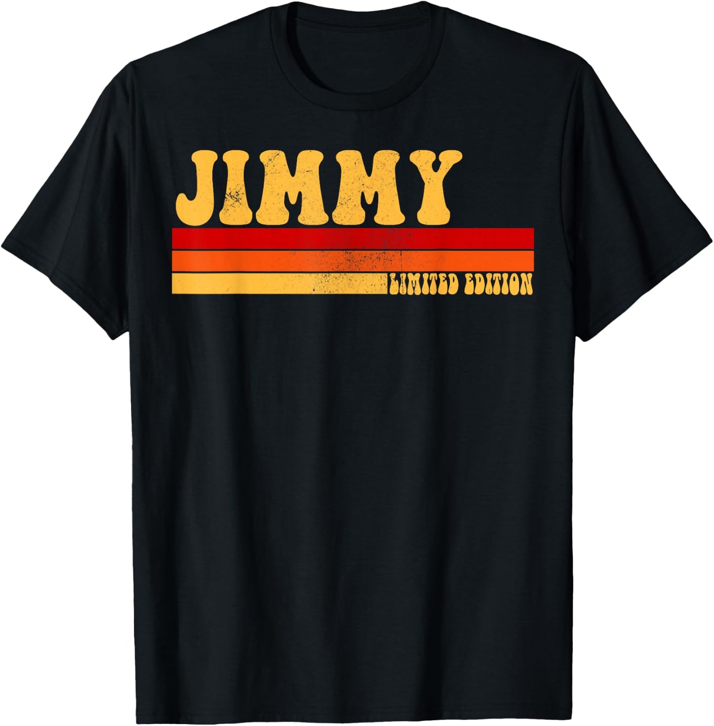 JIMMY Name Personalized Idea Men Retro Vintage JIMMY T-Shirt - T-Shirt | Black