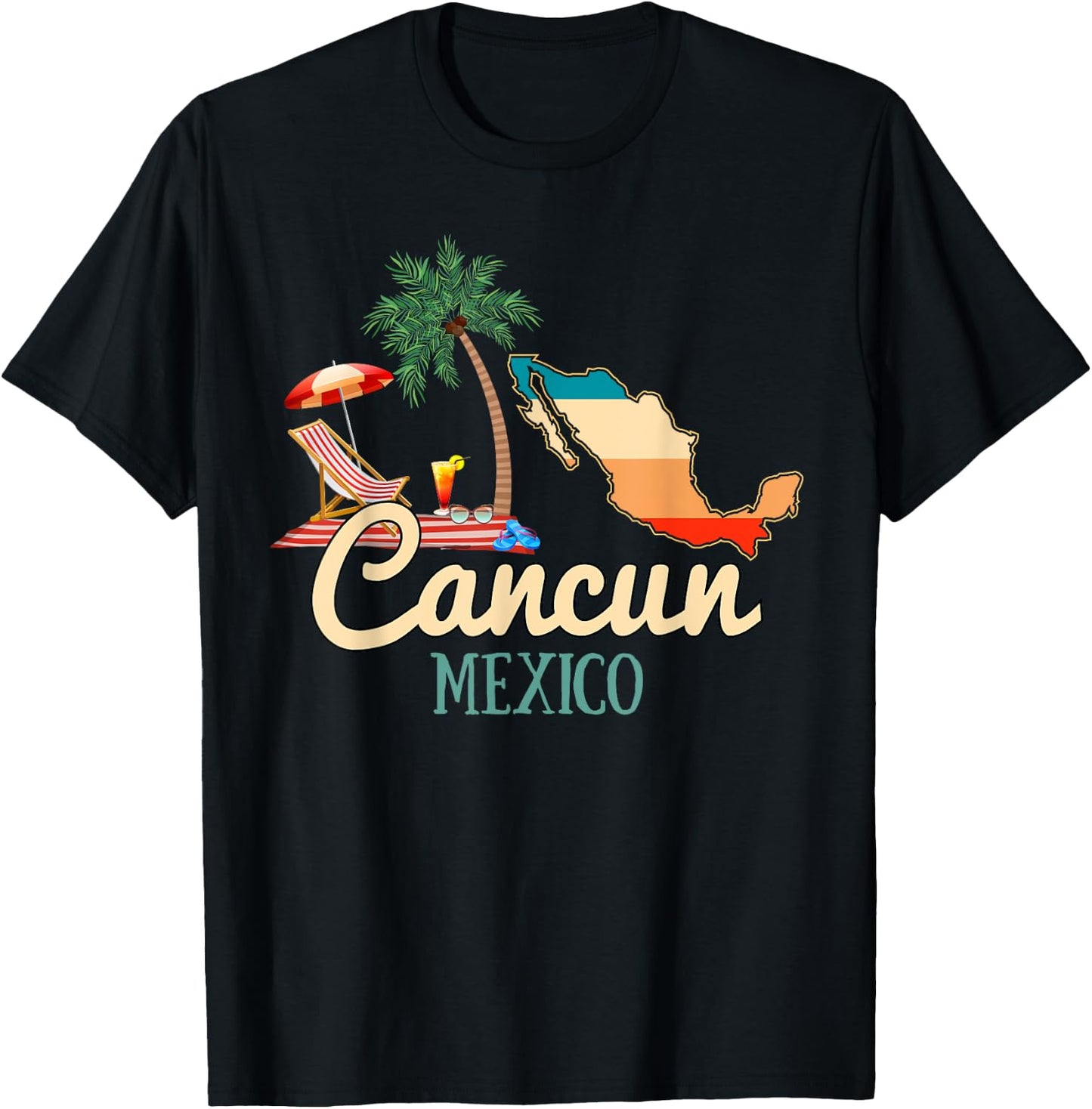 Cancun Mexico Souvenir Shirt Family Matching Vacation Cancun T-Shirt - T-Shirt | Black