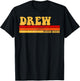 DREW Name Personalized Idea Men Retro Vintage DREW T-Shirt - T-Shirt | Black