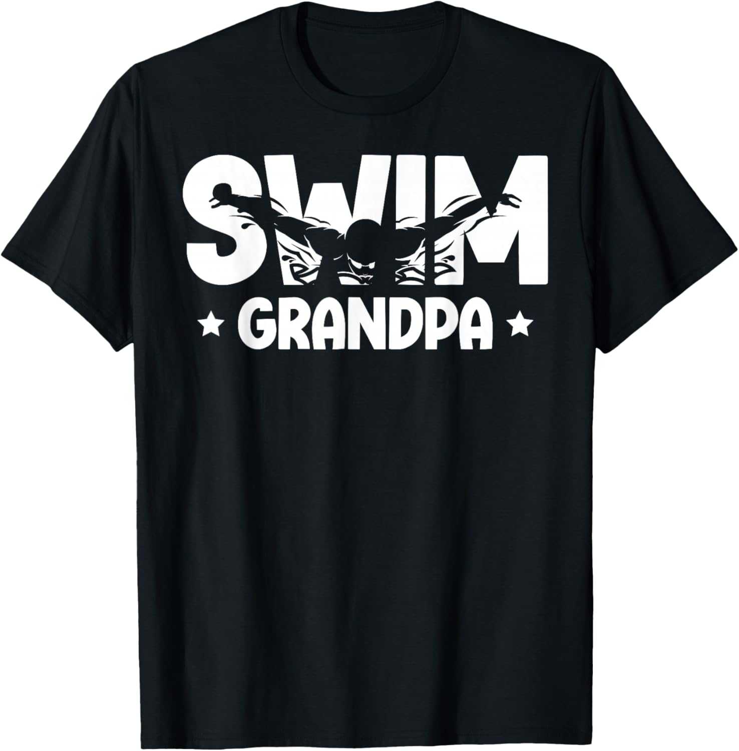 Swim Grandpa Of A Swimmer Grandfather Swimming Grandpa T-Shirt - T-Shirt | Black