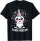 Funny Panda Panda-monium Cute Animal Pun Kawaii Cartoon T-Shirt - T-Shirt | Black