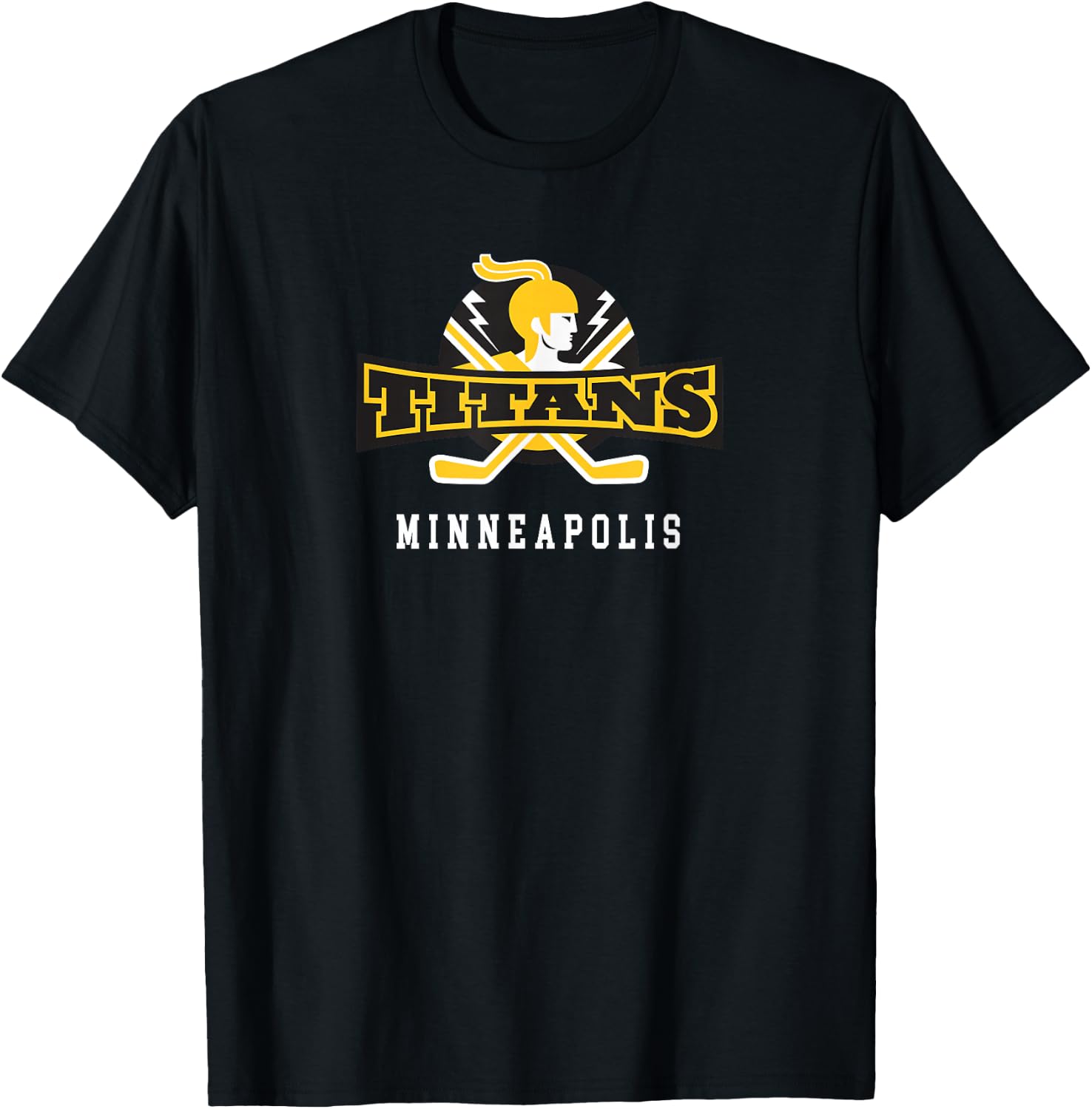 Minneapolis Titans Hockey Classic Logo T-Shirt - T-Shirt | Black