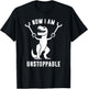 Unstoppable T-Rex with Grabber Sticks - Dinosaur Humor T-Shirt - T-Shirt | Black