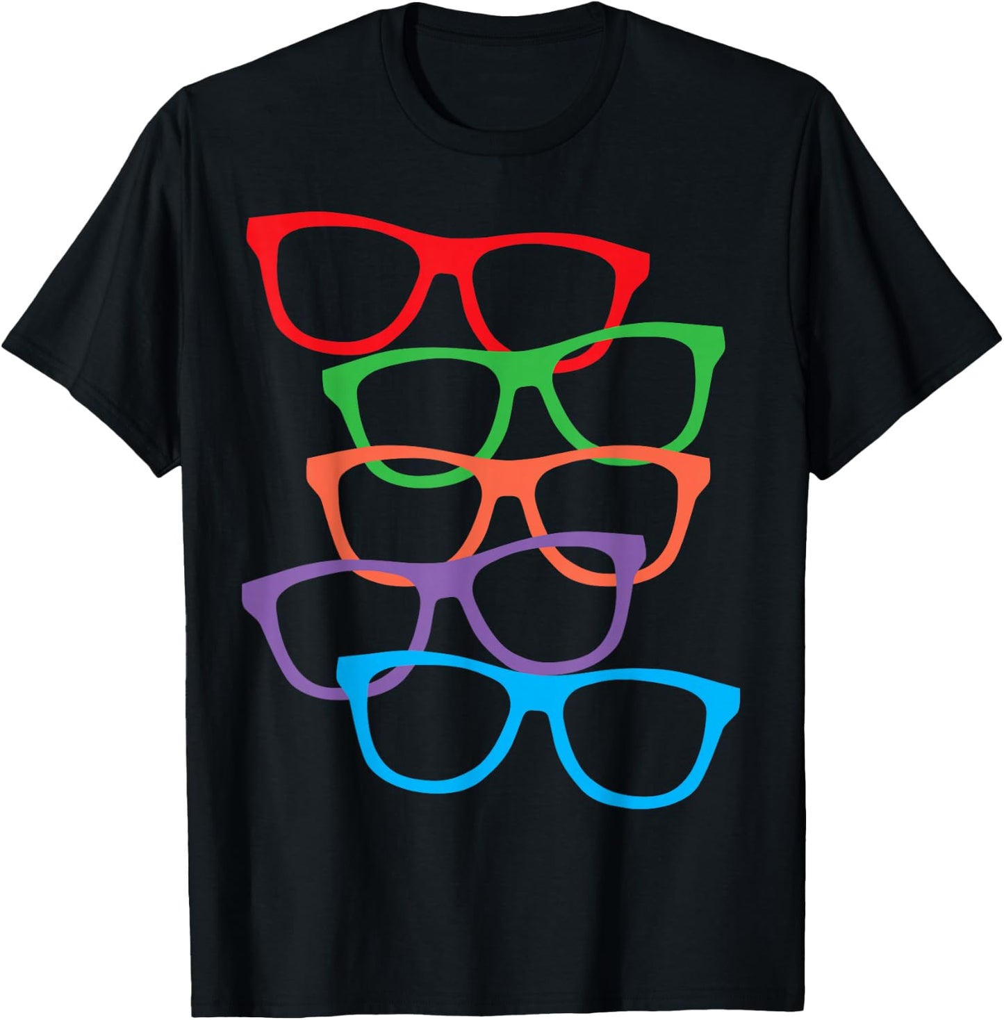 Glasses Print, Perfect for Adults or Kids with Glasses T-Shirt - T-Shirt | Black