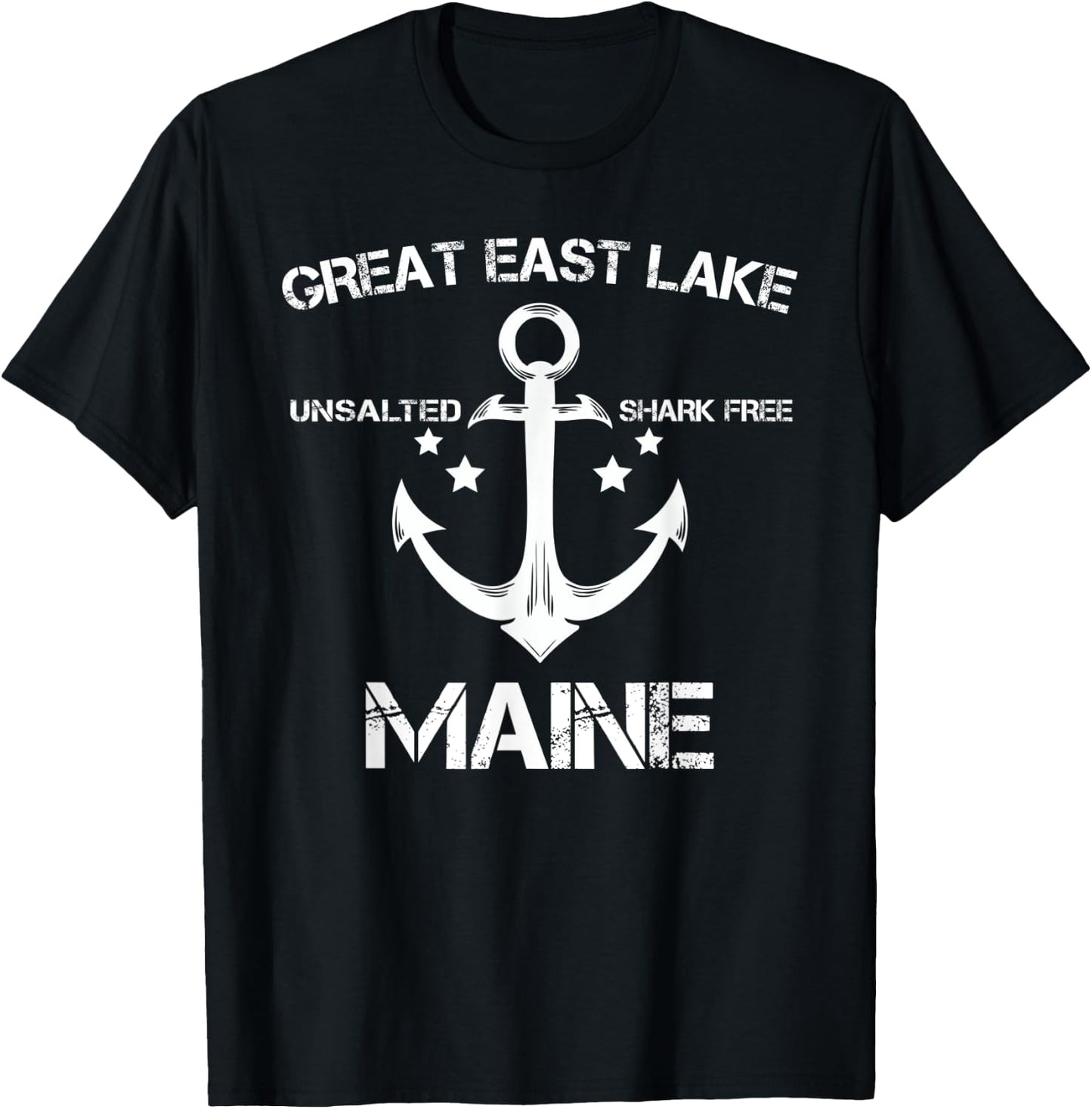 GREAT EAST LAKE MAINE Funny Fishing Camping Summer Gift Women Kids T-Shirt - T-Shirt | Black