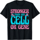 Stronger Than Any Cell Or Gene Breast Cancer Awareness T-Shirt - T-Shirt | Black