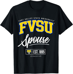 Fort Valley State University - FVSU HBCU Spouse T-Shirt - T-Shirt | Black
