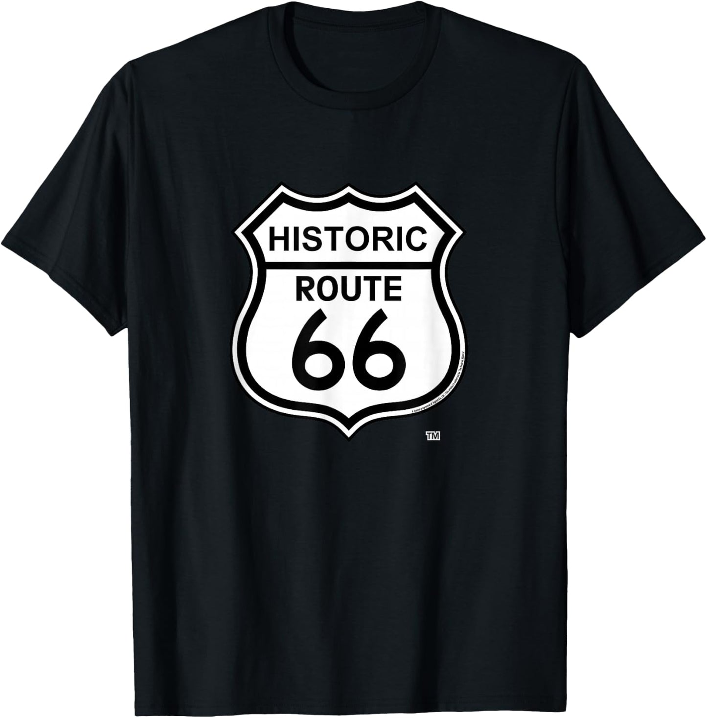 Route 66/ (RT66-02) T-Shirt - T-Shirt | Black