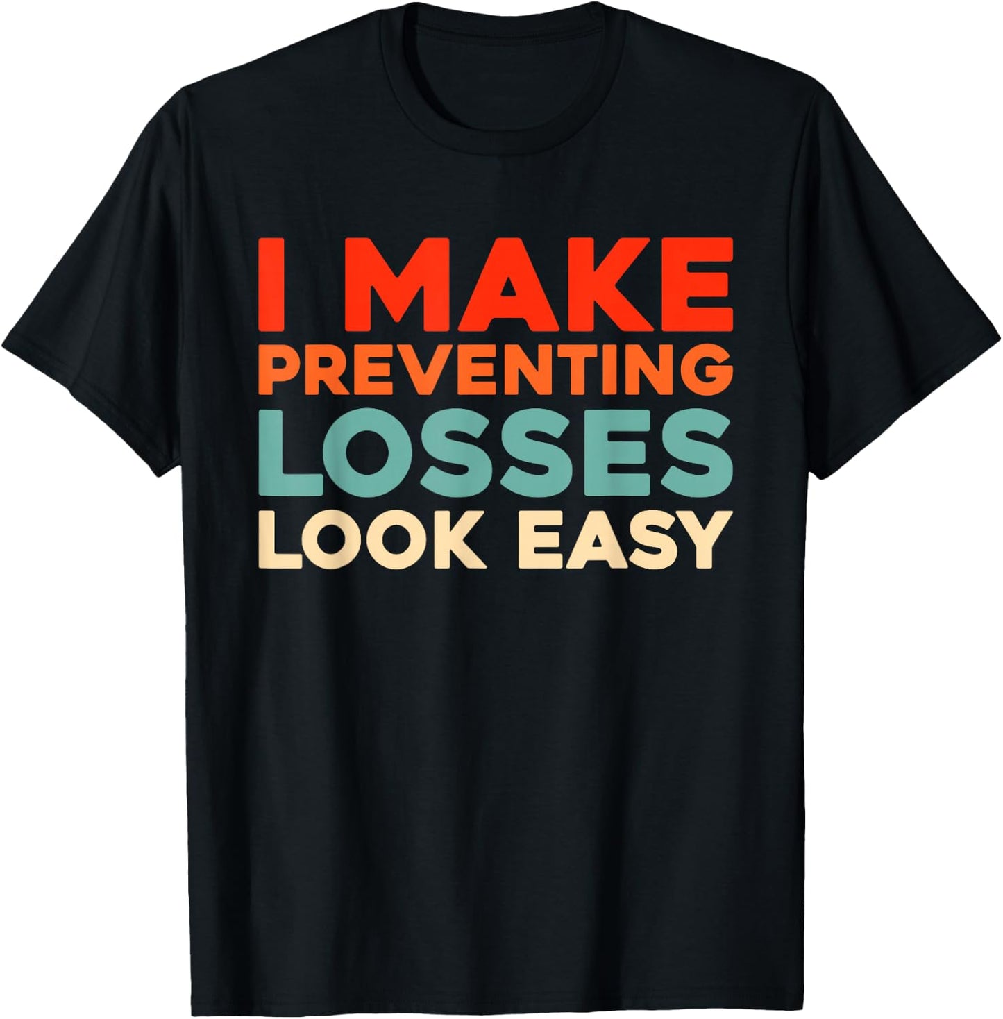 Retro Thin Yellow Line - Vintage Loss Prevention T-Shirt - T-Shirt | Black