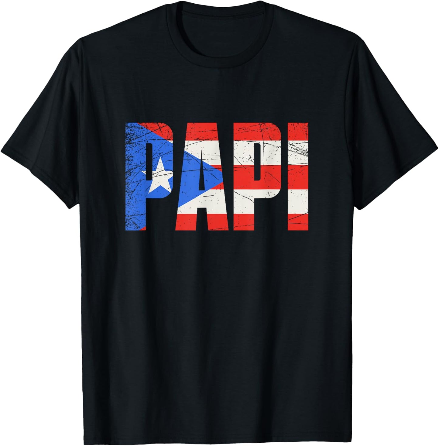 Puerto Rico Papi, Puerto Rican Flag T-Shirt - T-Shirt | Black