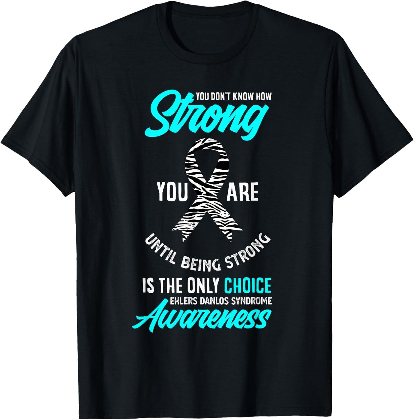Ehlers Danlos Syndrome Awareness Apparel & Gifts EDS Warrior -Adults Kids Black Short Sleeve Small T-Shirt - T-Shirt | Black