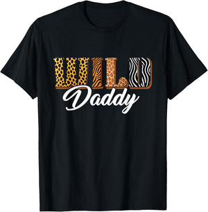 Wild Daddy Zoo Safari Jungle Animal Birthday Matching Family T-Shirt - T-Shirt | Black