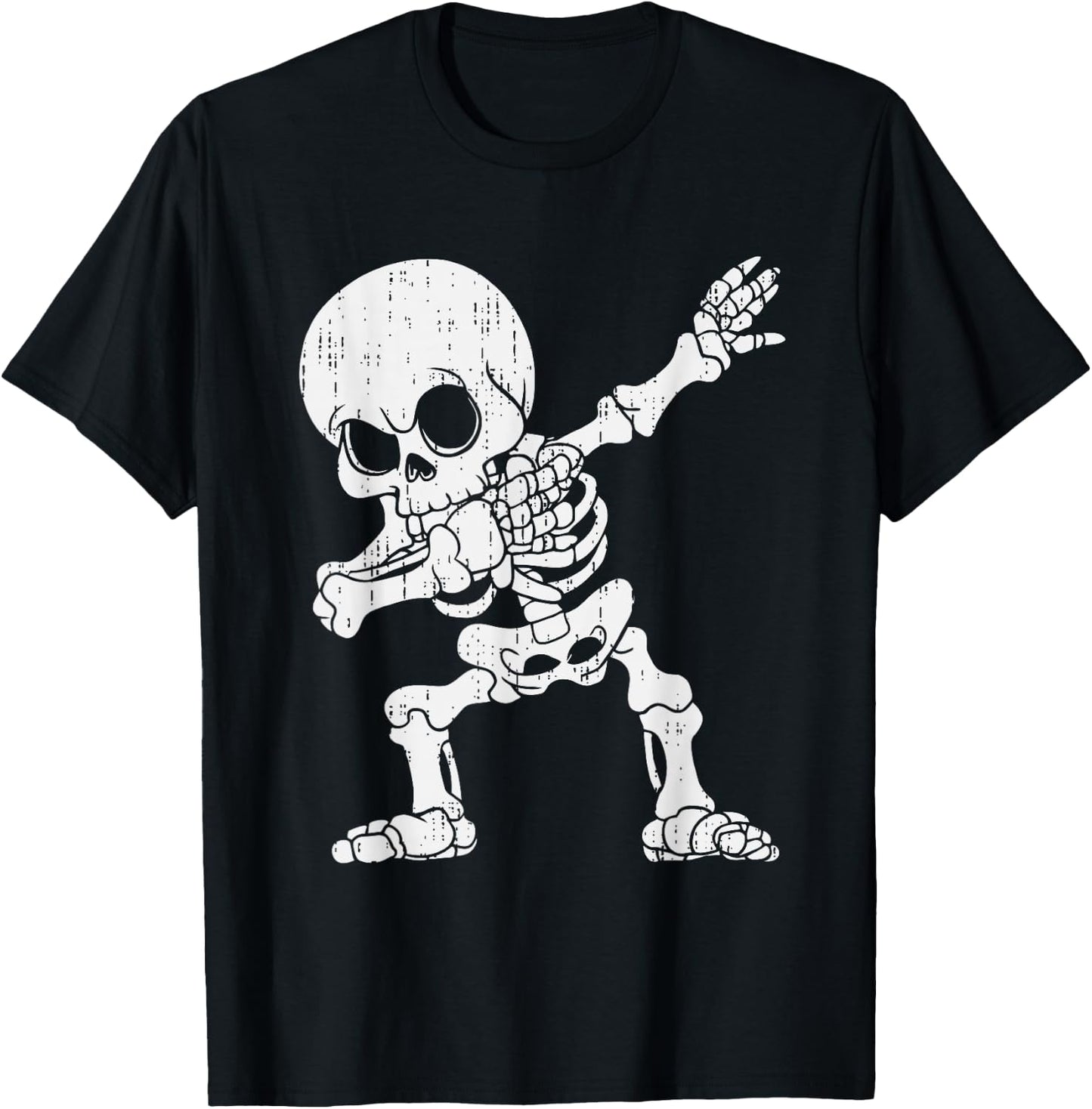 Dabbing Skeleton Halloween Scary Dab Dance Boys Teens Kids T-Shirt - T-Shirt | Black