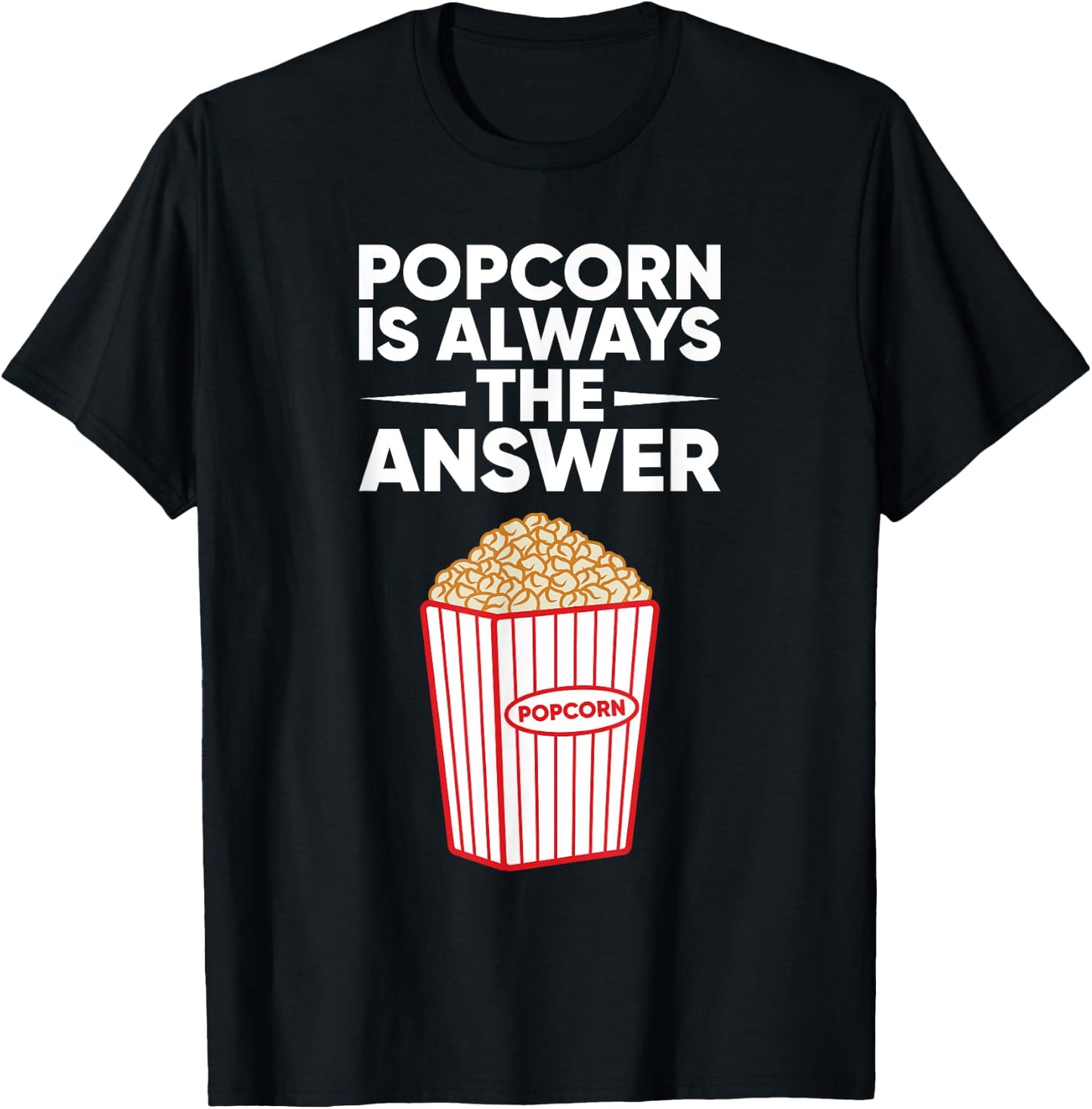 Funny Popcorn Design For Kids Men Women Corn Popcorn Maker T-Shirt - T-Shirt | Black