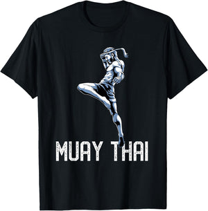 Muay Thai Tiger - Nak Muay, Kickboxing Gift T-Shirt - T-Shirt | Black