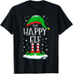 The Happy Elf Christmas Family Matching Xmas Group Funny T-Shirt - T-Shirt | Black