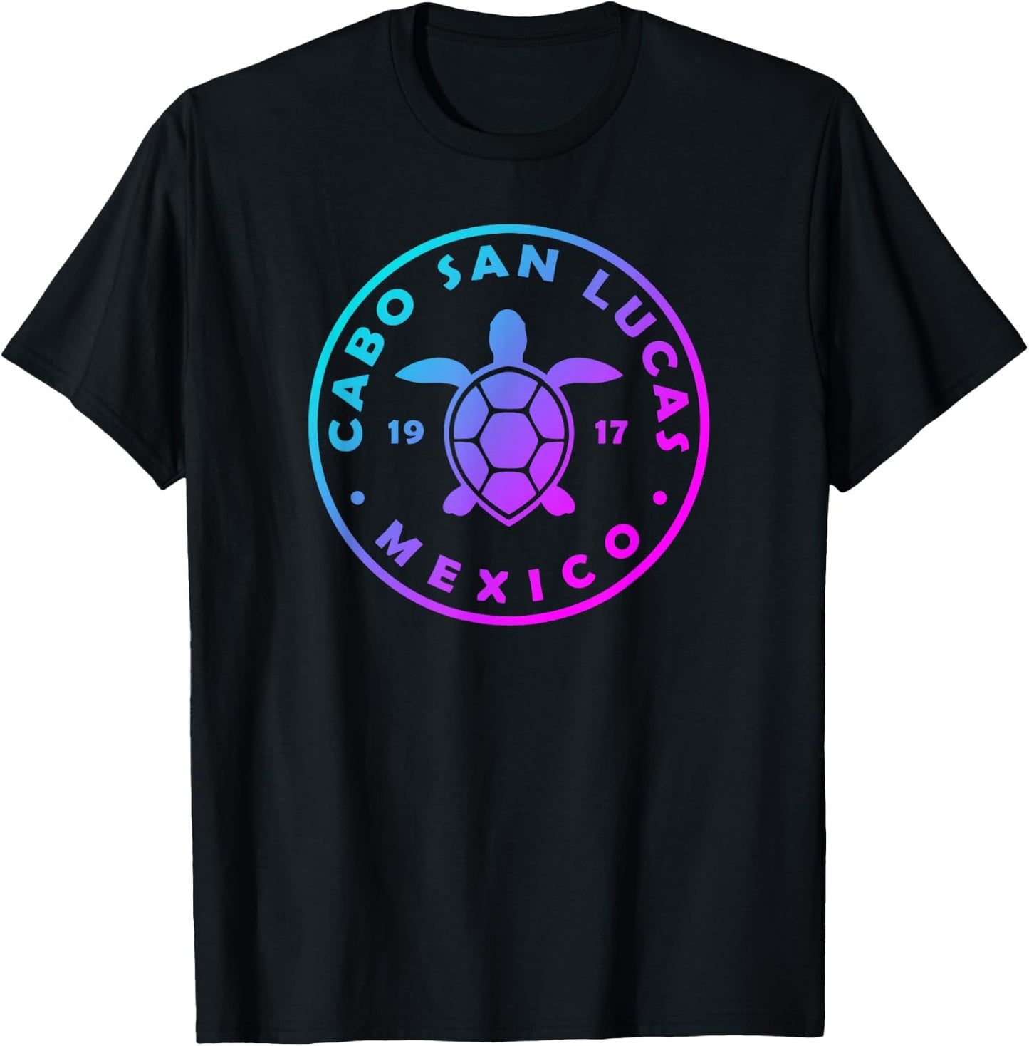 Cabo San Lucas Mexico Sea Turtle Retro Boys Girls Souvenir T-Shirt - T-Shirt | Black