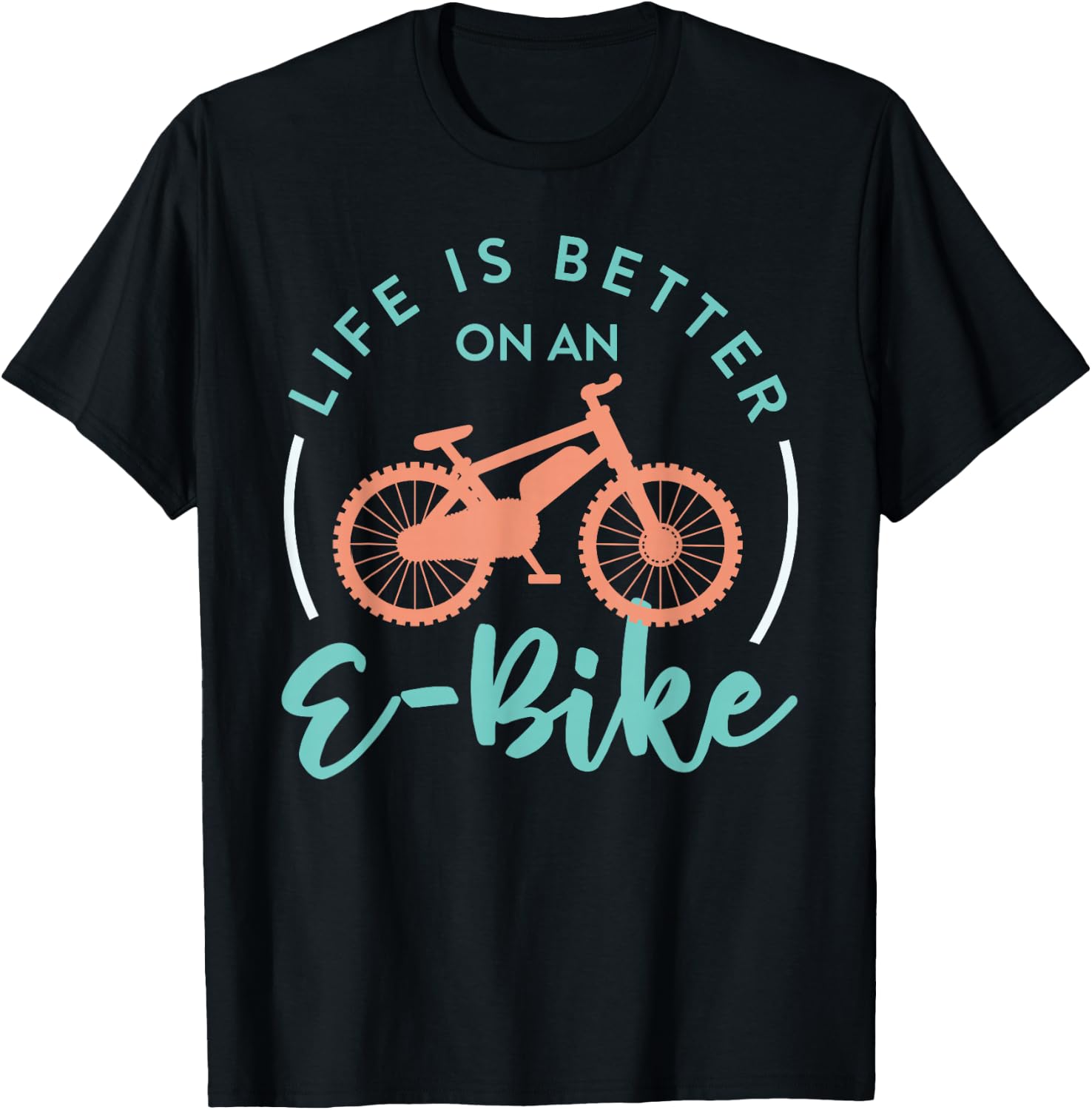 Life is better with an electric bike battery T-Shirt - T-Shirt | Black