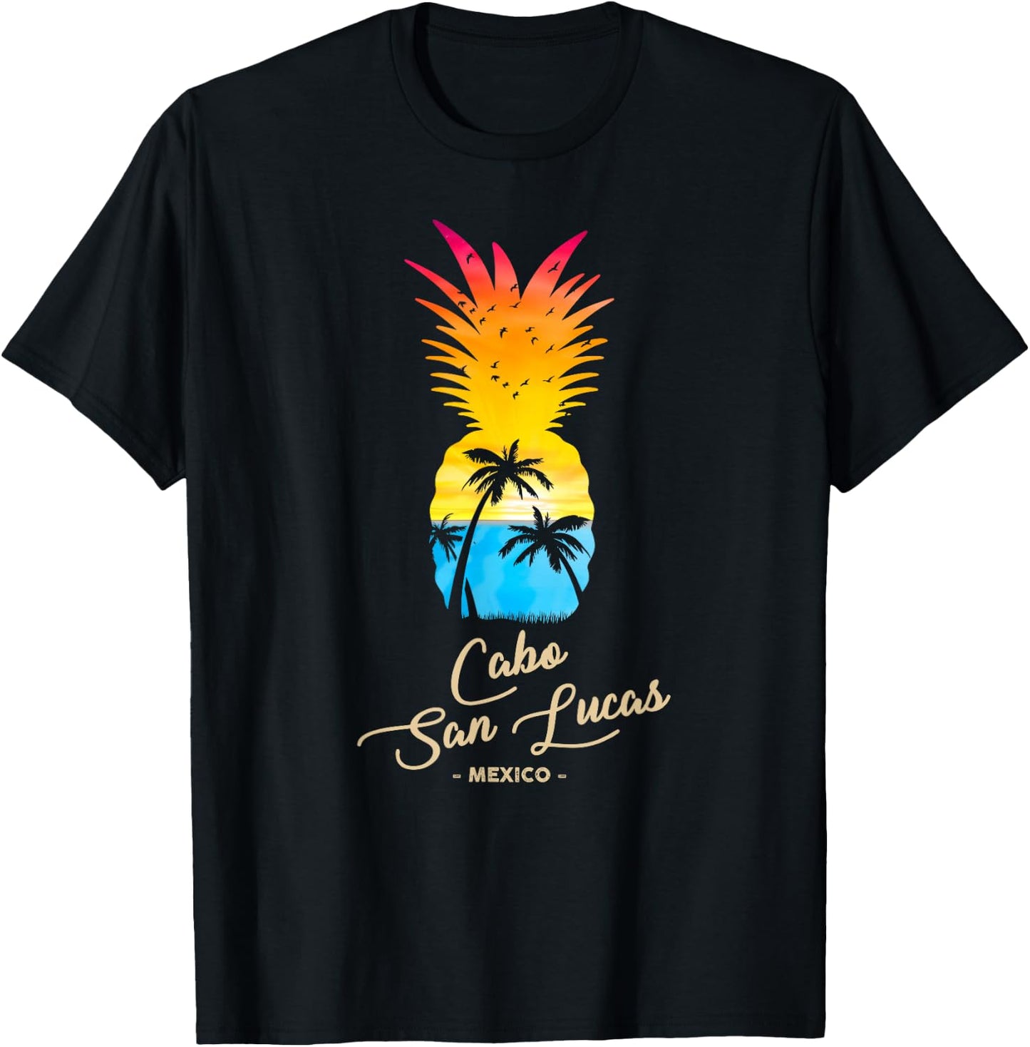 Cabo San Lucas Souvenir - Mexico Sunset T-Shirt - T-Shirt | Black