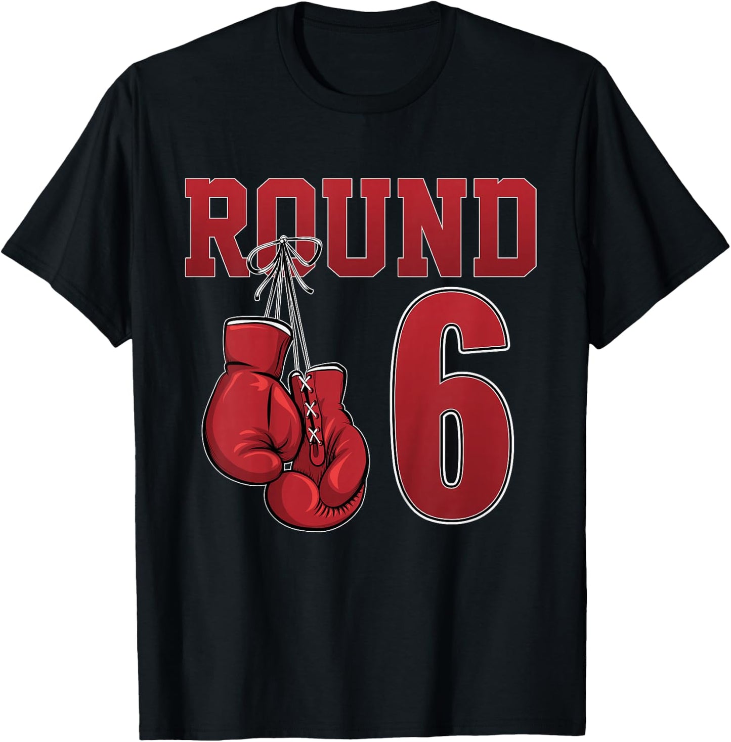 Kids 6th Birthday Boxing Boy 6 Years Old Boxer Bday Party T-Shirt - T-Shirt | Black