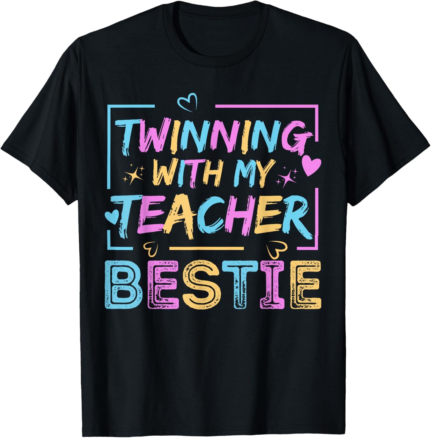 Twin Day Friends Teacher Twinning with My Bestie Matching T-Shirt - T-Shirt | Black